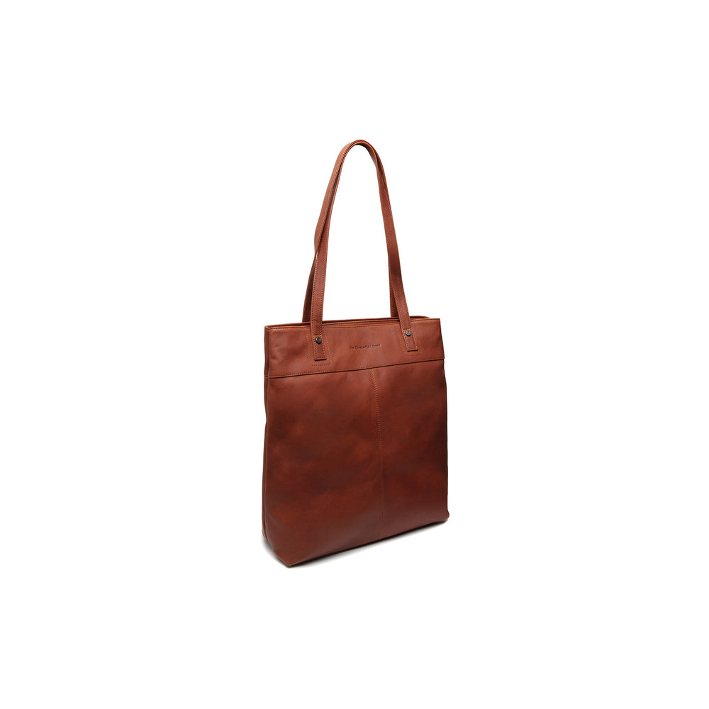 Leather Tote Bag Cognac Solvia