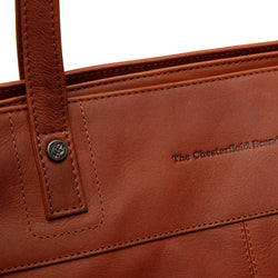 Leather Shopper Cognac Solvia