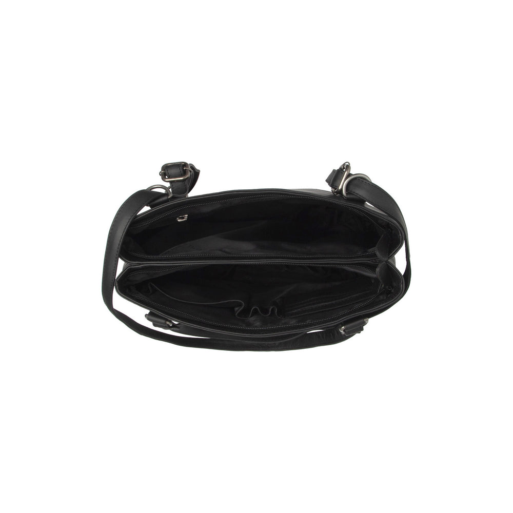 Leder Shopper Schwarz Raynor