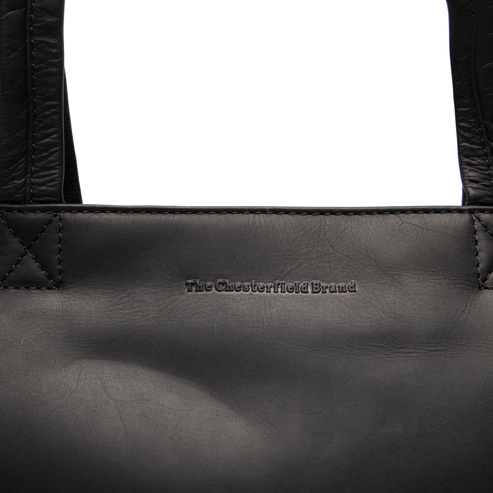 Leather Tote Bag Black Alveron