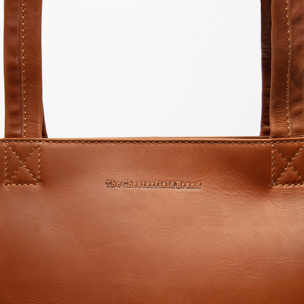 Leather Tote Bag Cognac Alveron