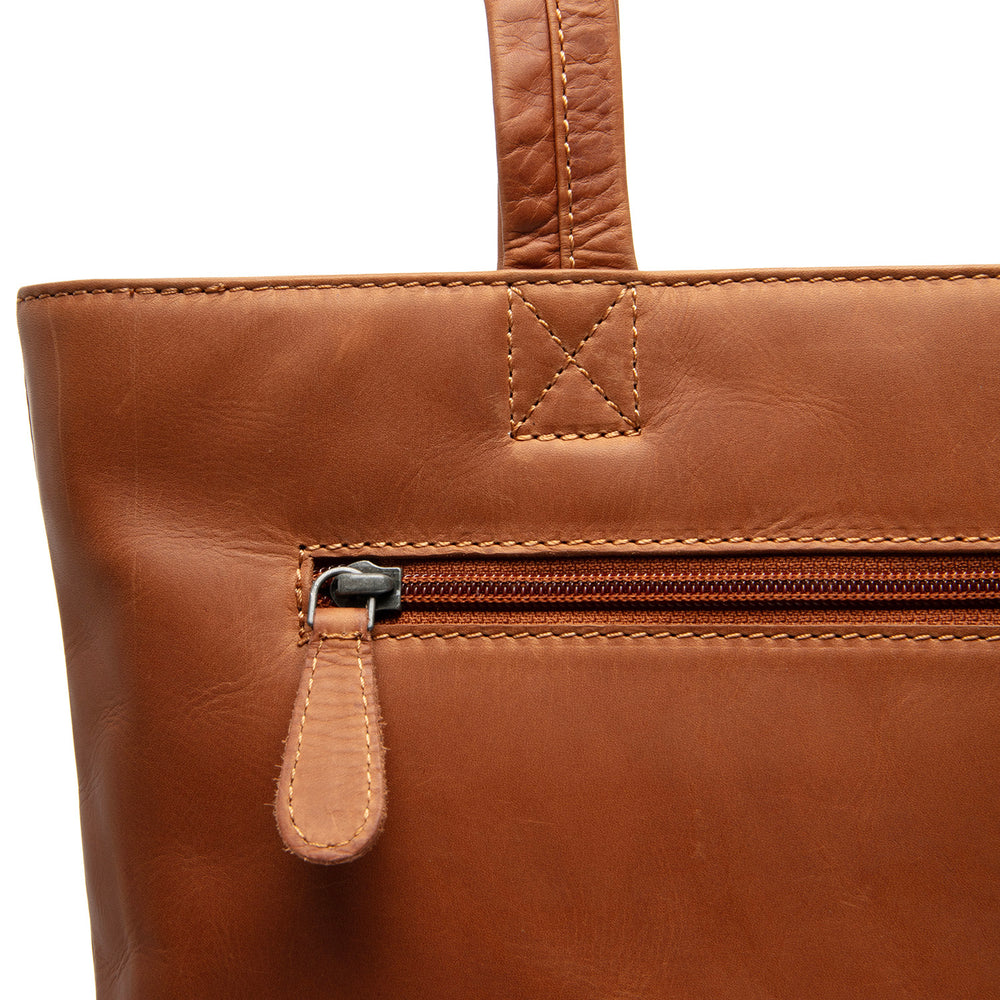 Leather Tote Bag Cognac Alveron