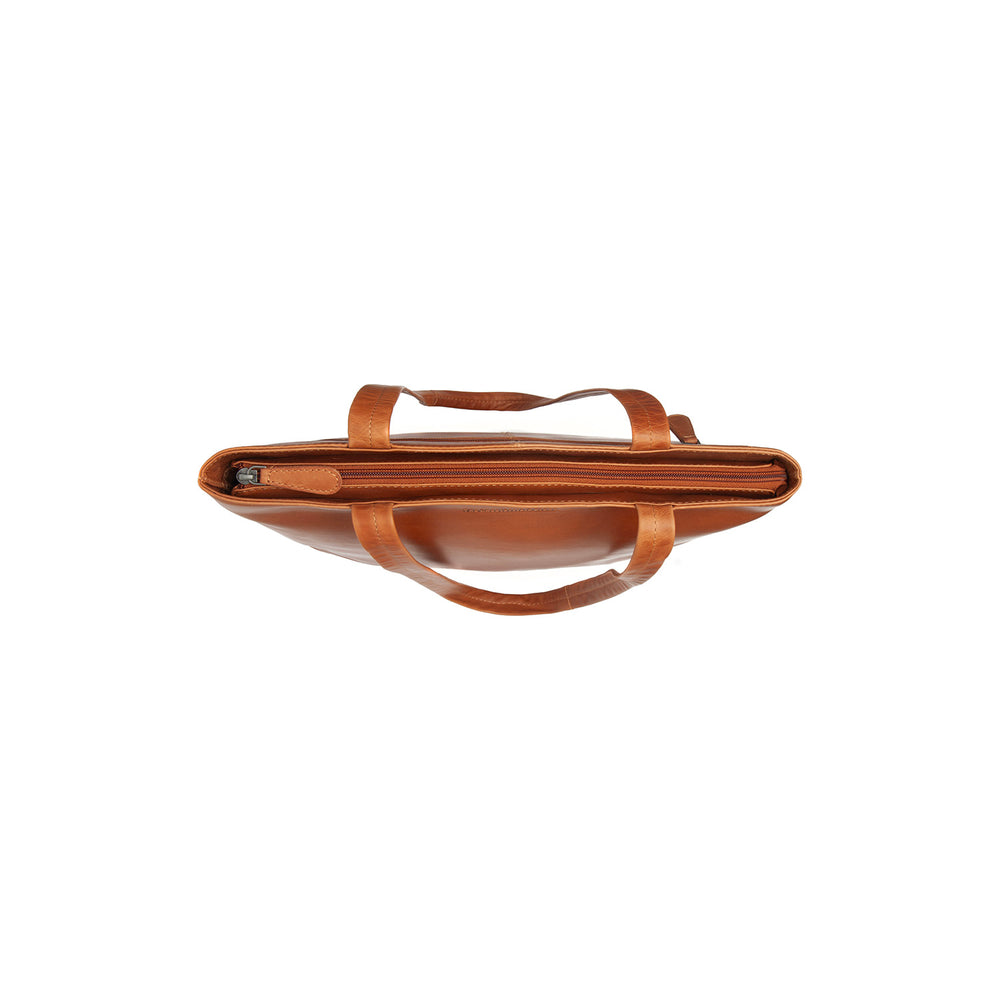 Leather Tote Bag Cognac Alveron