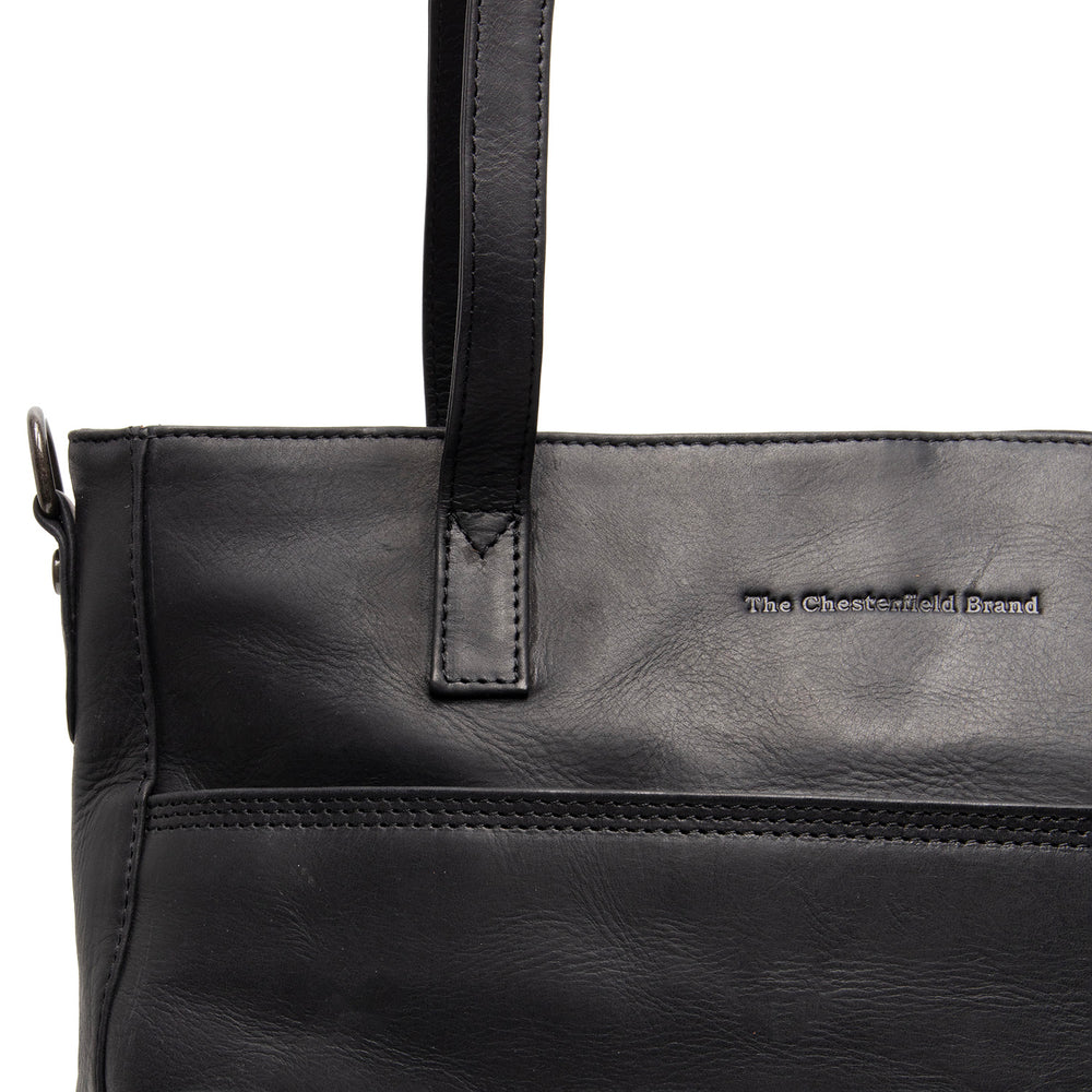 Leather Shoulder Bag Black Mosel