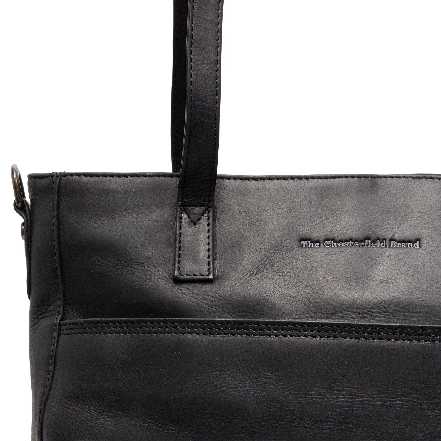 Leather Shopper Black Mosel