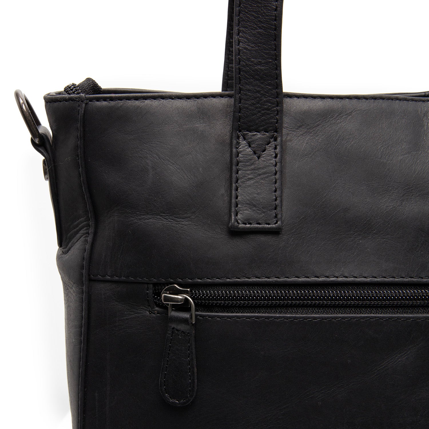 Leather Shopper Black Mosel