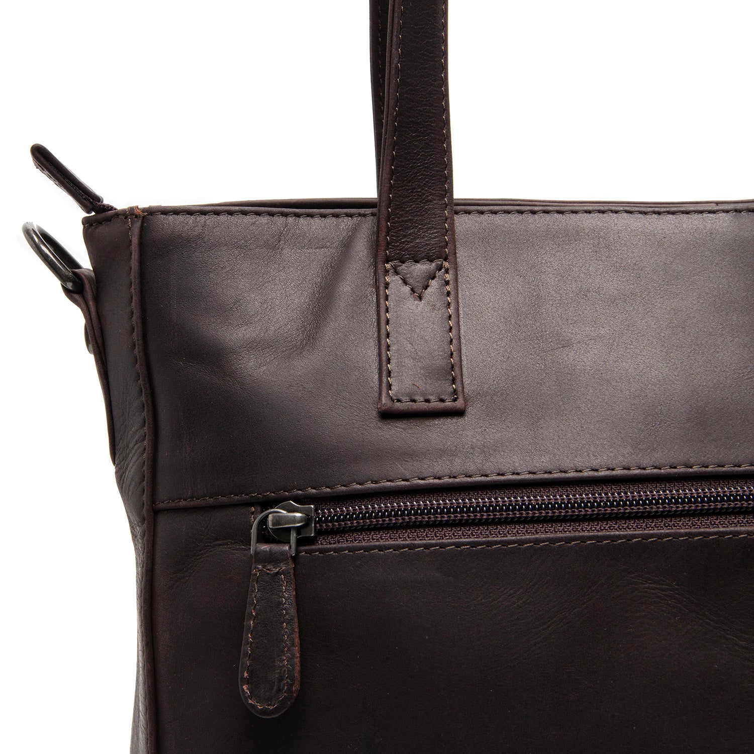Leather Shopper Brown Mosel