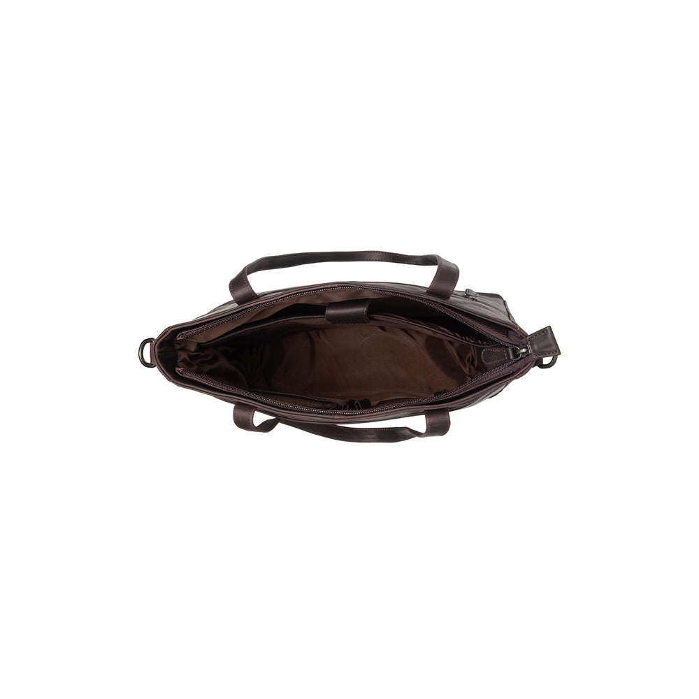 Leather Shoulder Bag Brown Mosel