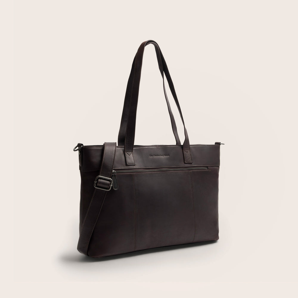 Leather Tote Bag Brown Osira