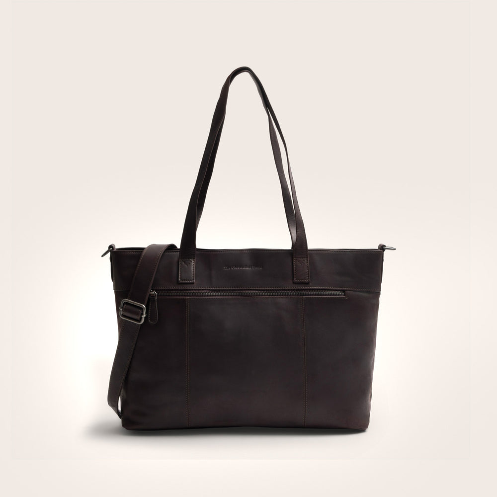 Leather Tote Bag Brown Osira
