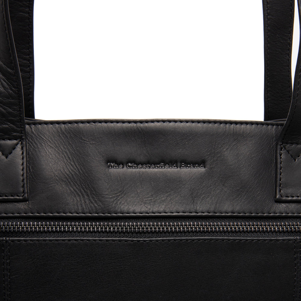 Leather Tote Bag Black Osira