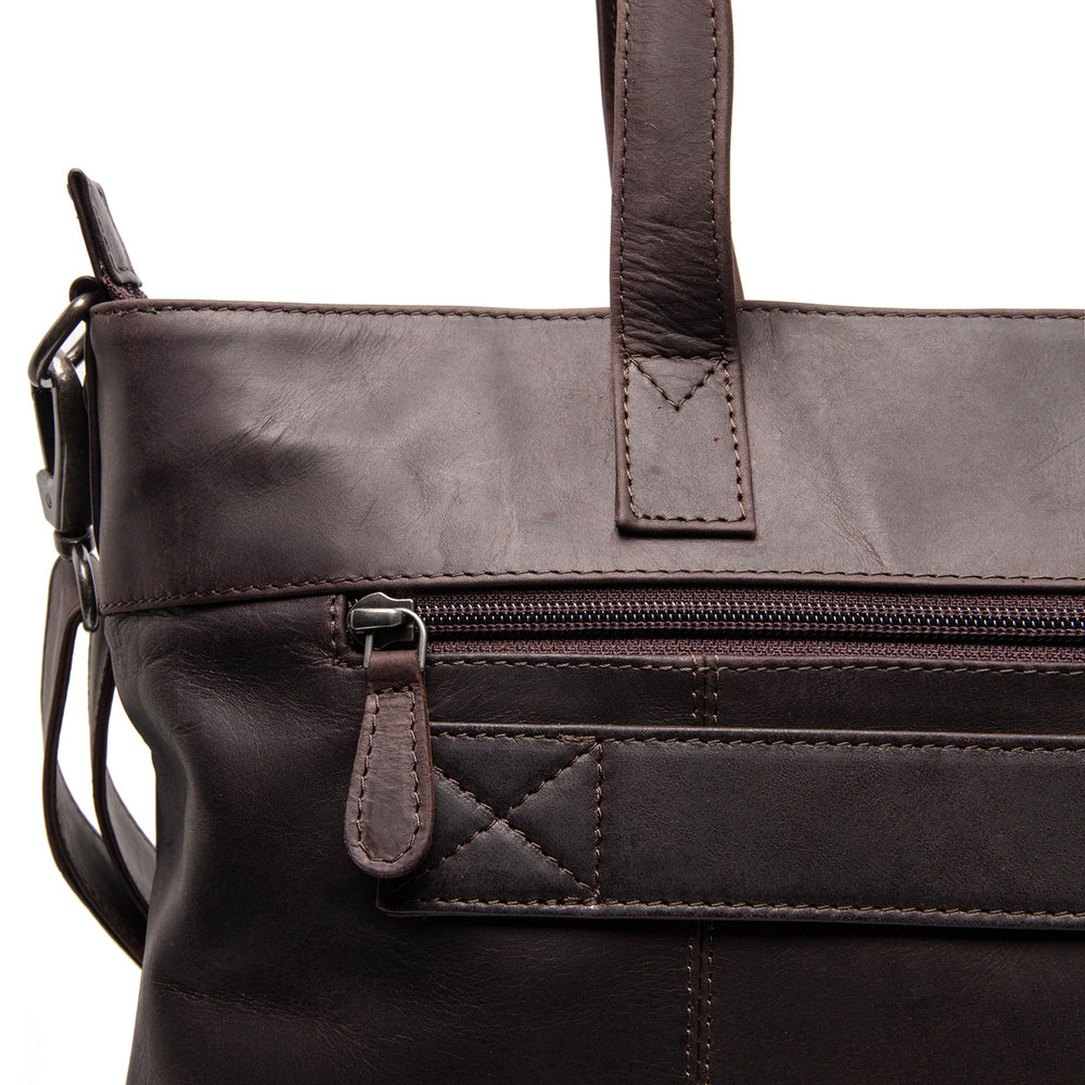 Leather Tote Bag Brown Osira