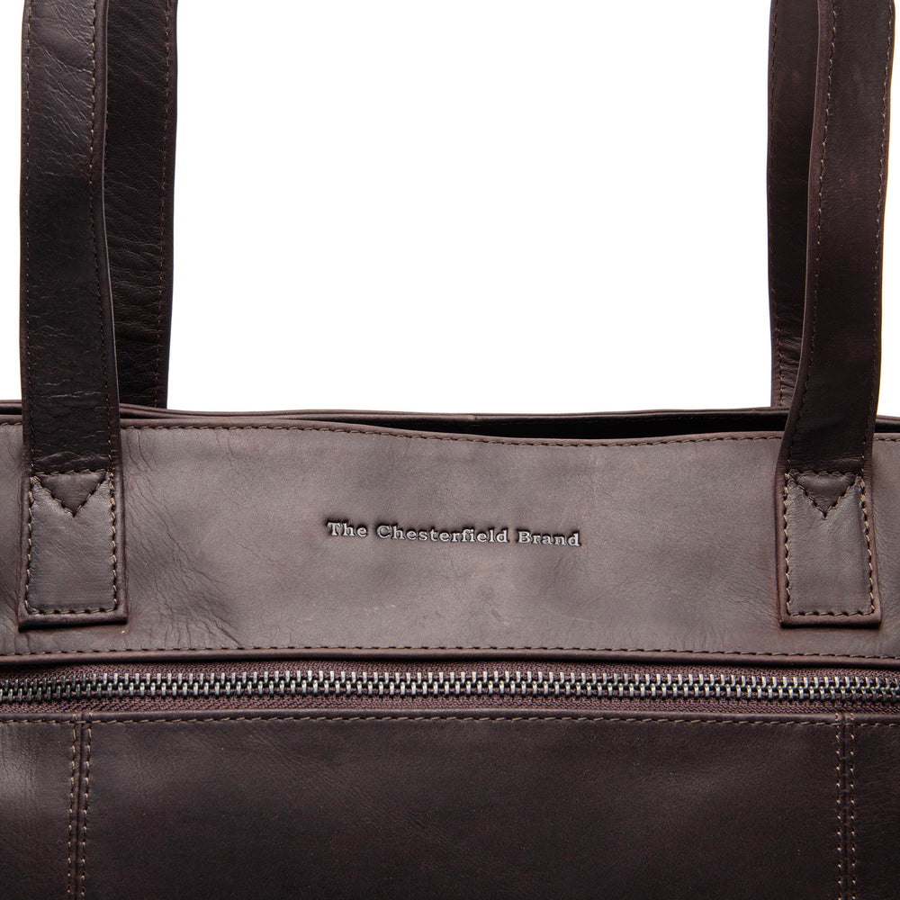 Leather Tote Bag Brown Osira
