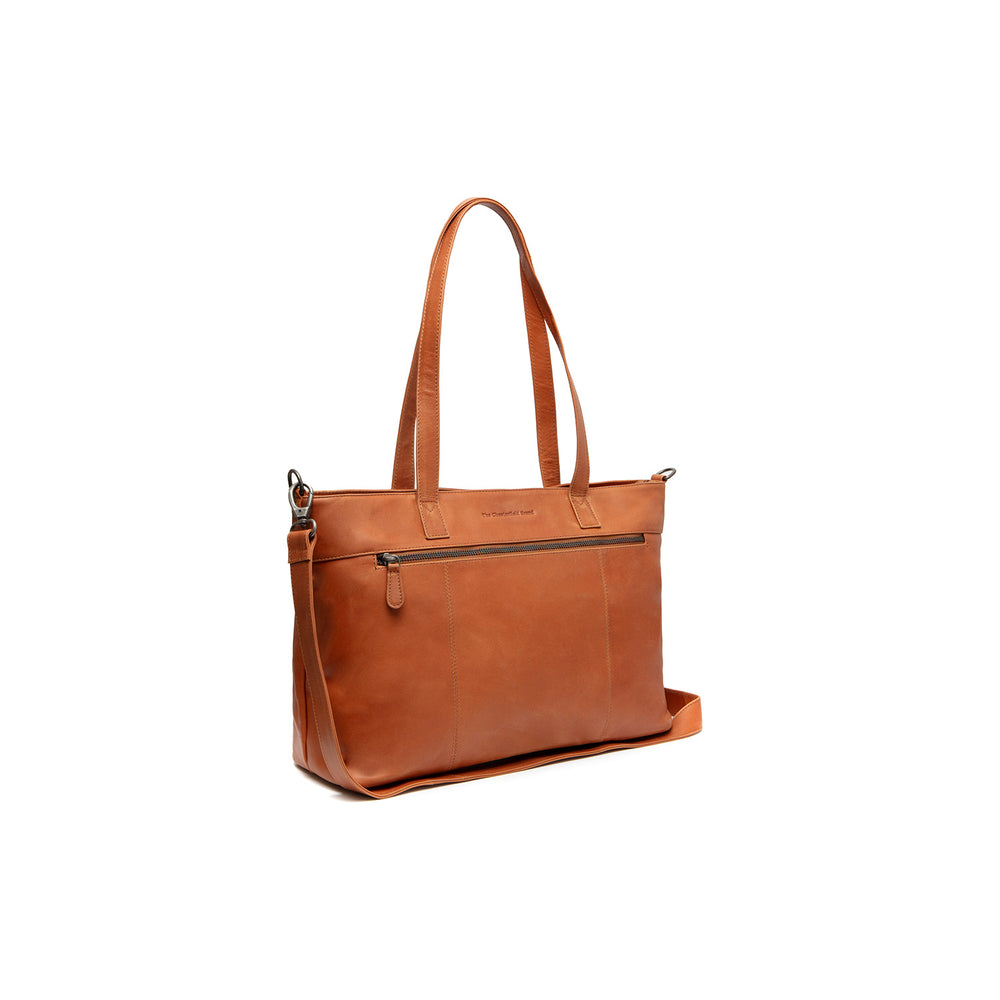 Leather Tote Bag Cognac Osira