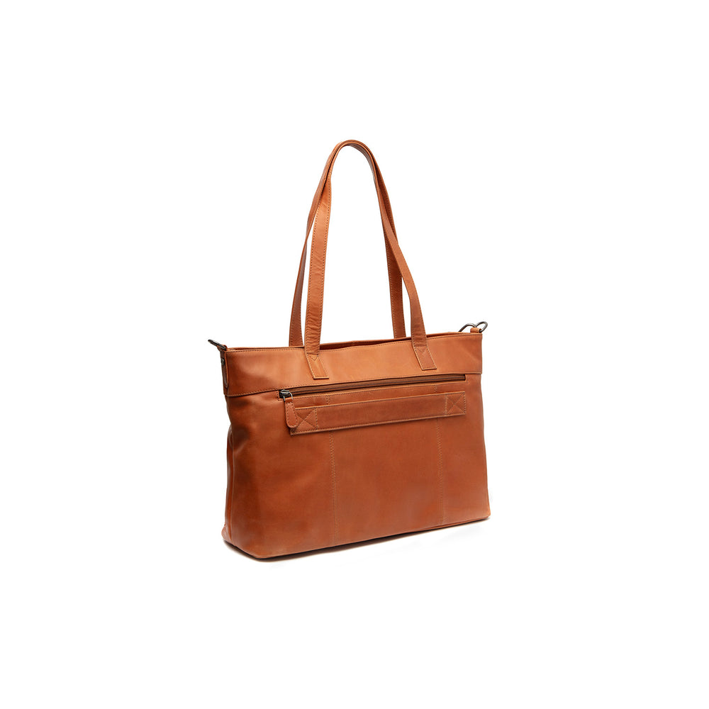Leather Tote Bag Cognac Osira