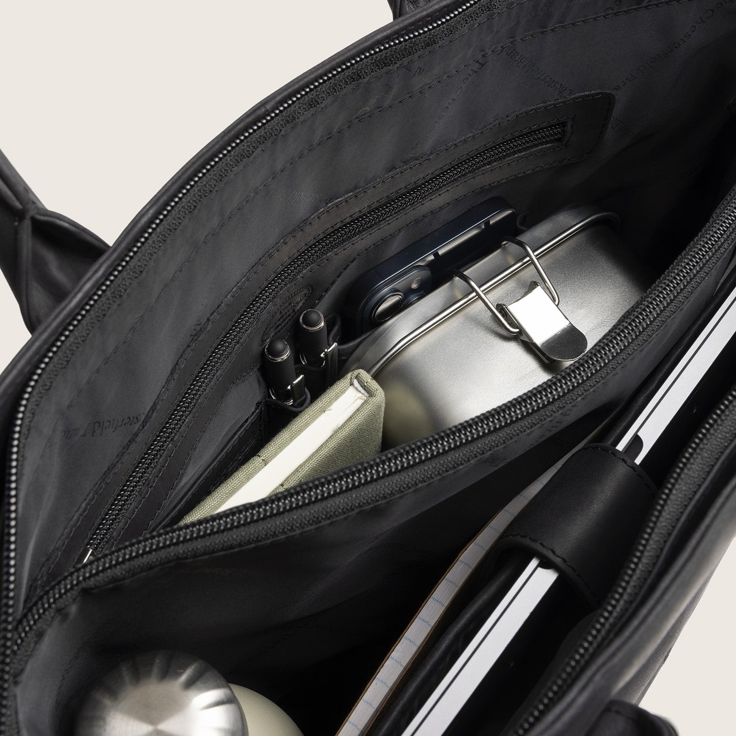 Leder Shopper Schwarz Westbrook