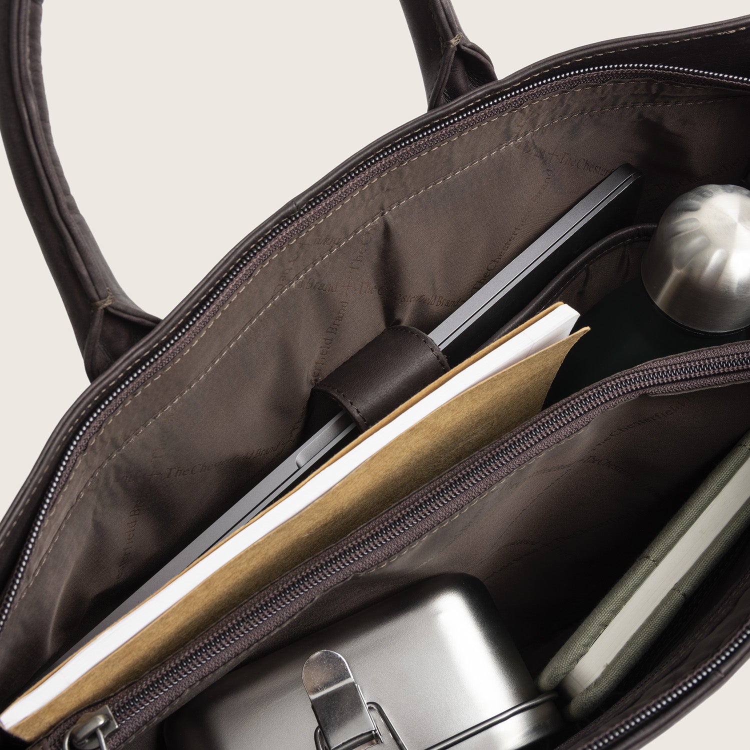 Leder Shopper Braun Westbrook