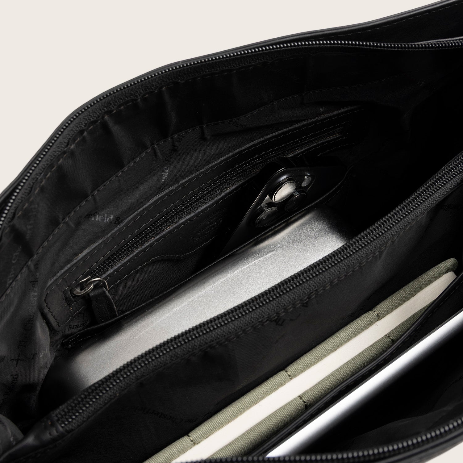 Leder Shopper Schwarz Ellsworth