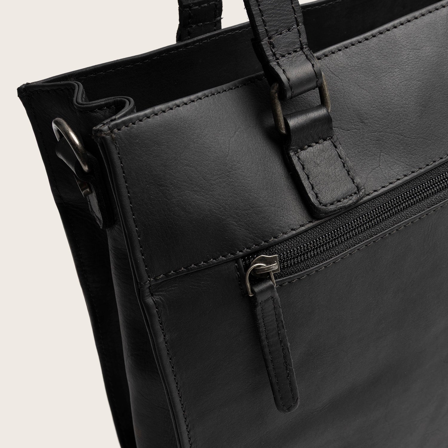 Leder Shopper Schwarz Ellsworth