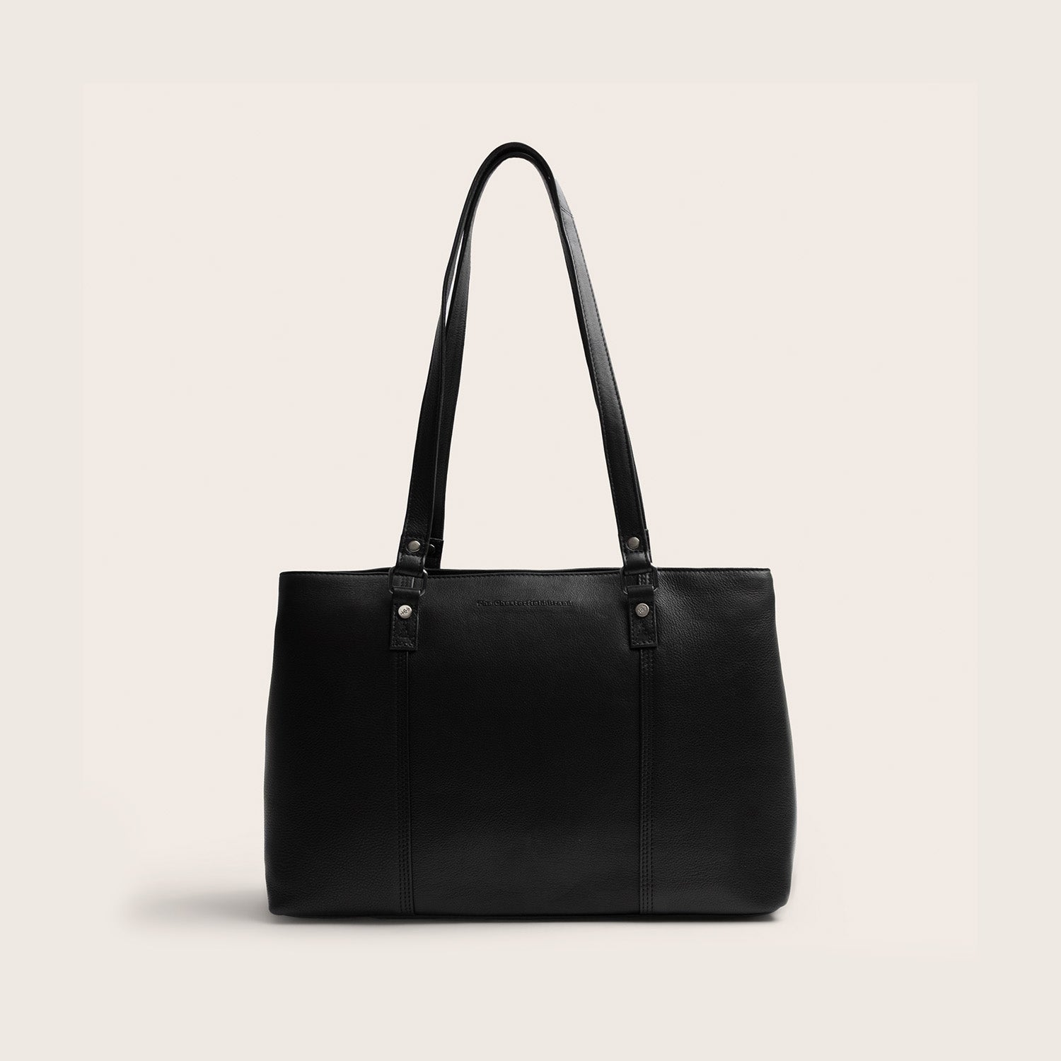 Leder Shopper Schwarz Alverino