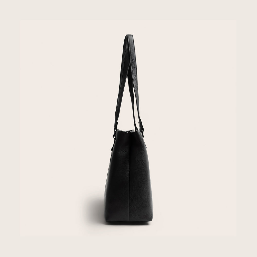 Sac Cabas en Cuir Noir Alverino