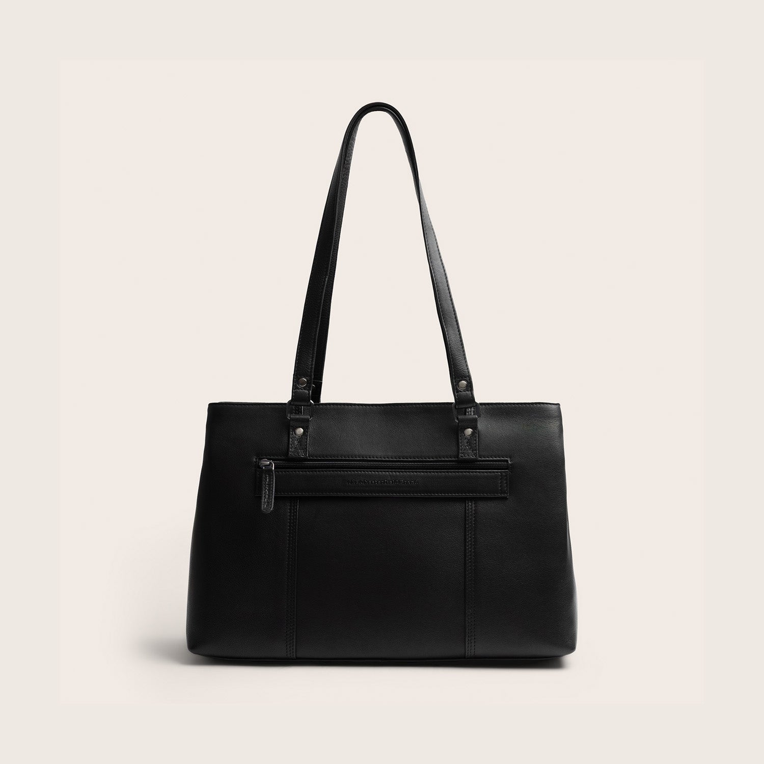Leder Shopper Schwarz Alverino
