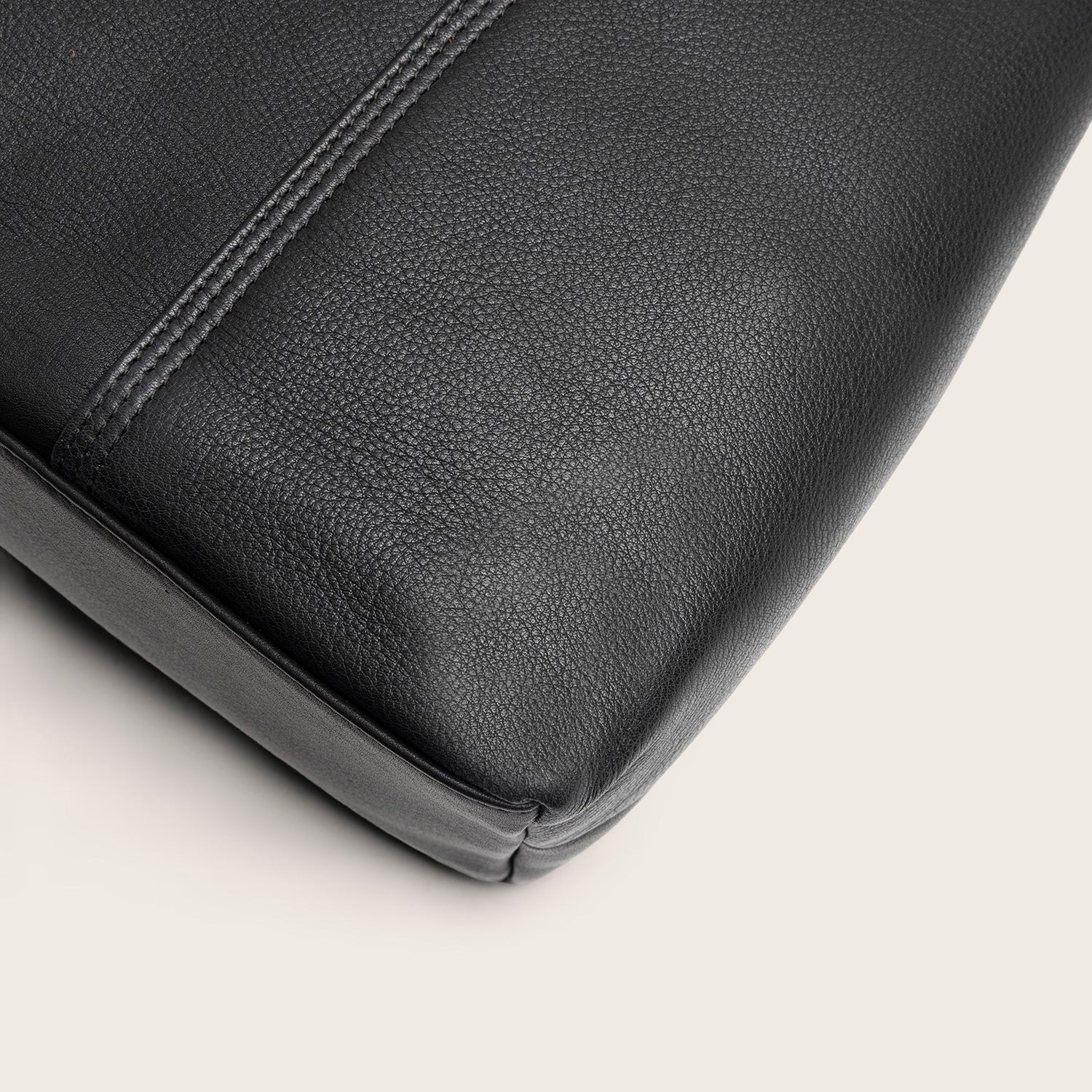 Leder Shopper Schwarz Alverino