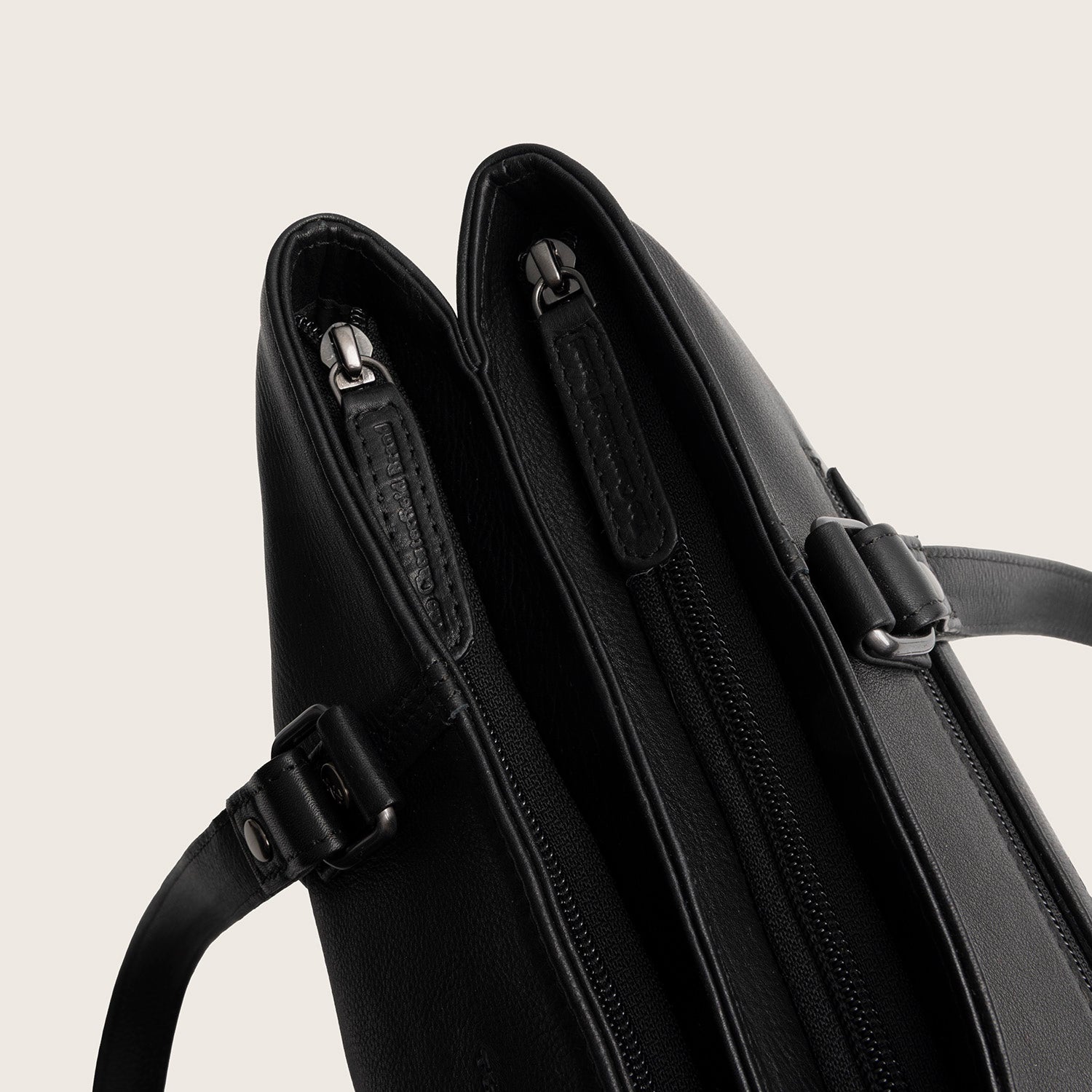 Leder Shopper Schwarz Alverino