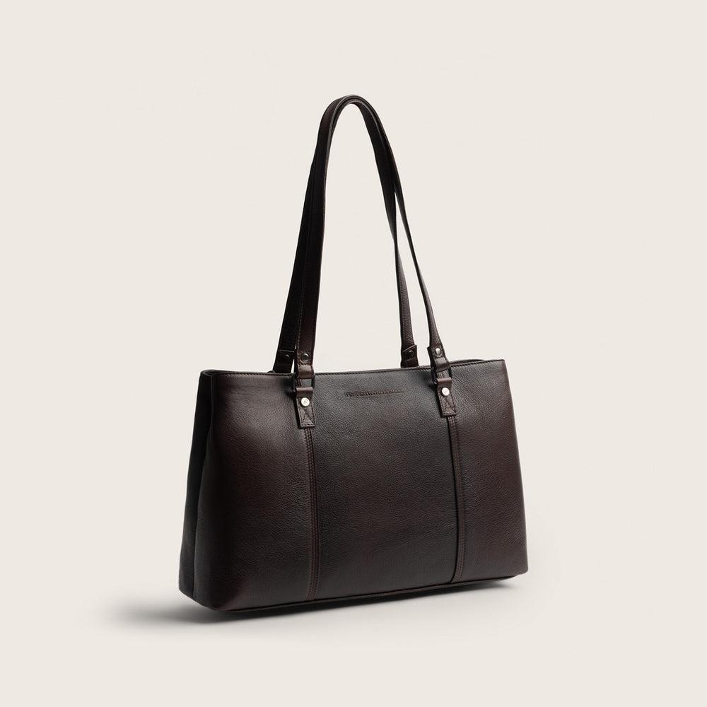 Sac Cabas en Cuir Marron Alverino