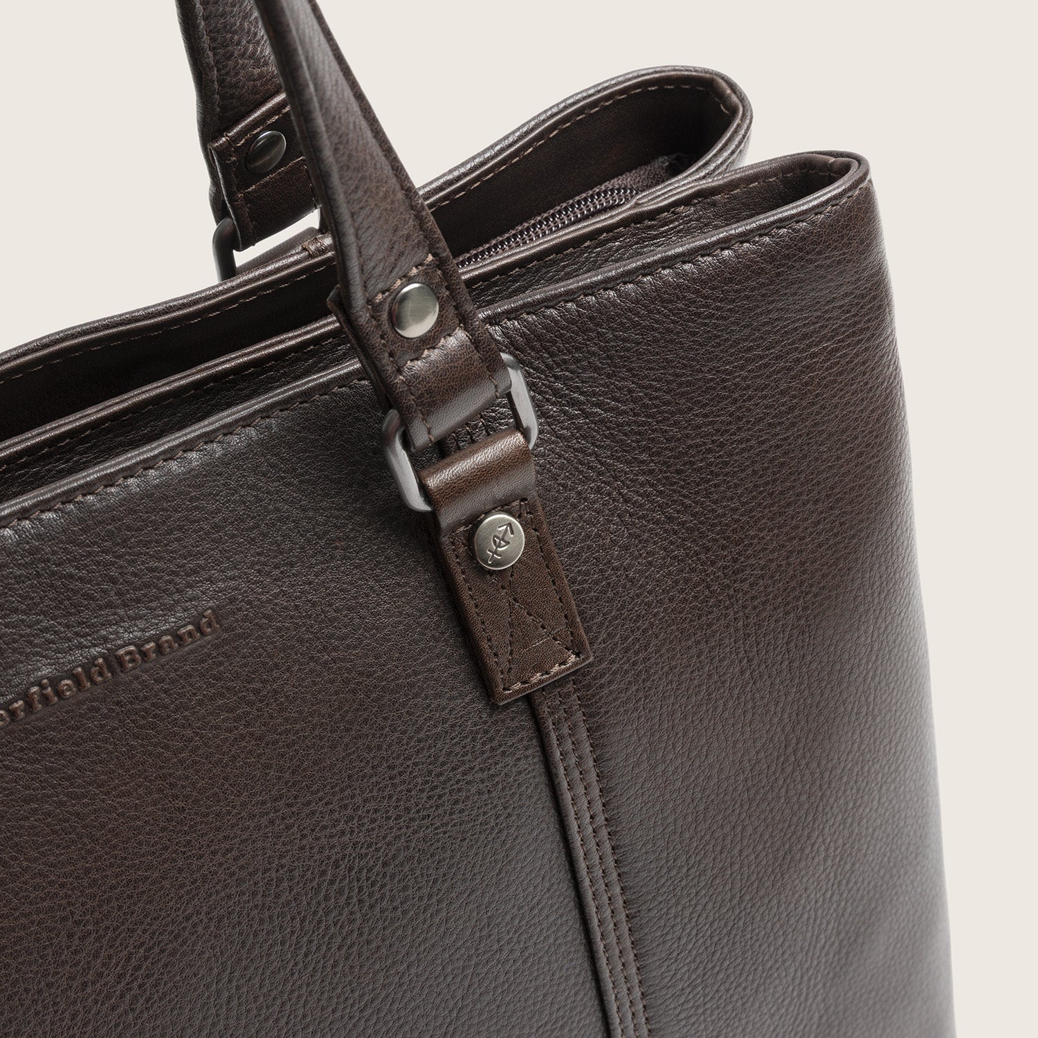 Leder Shopper Braun Alverino