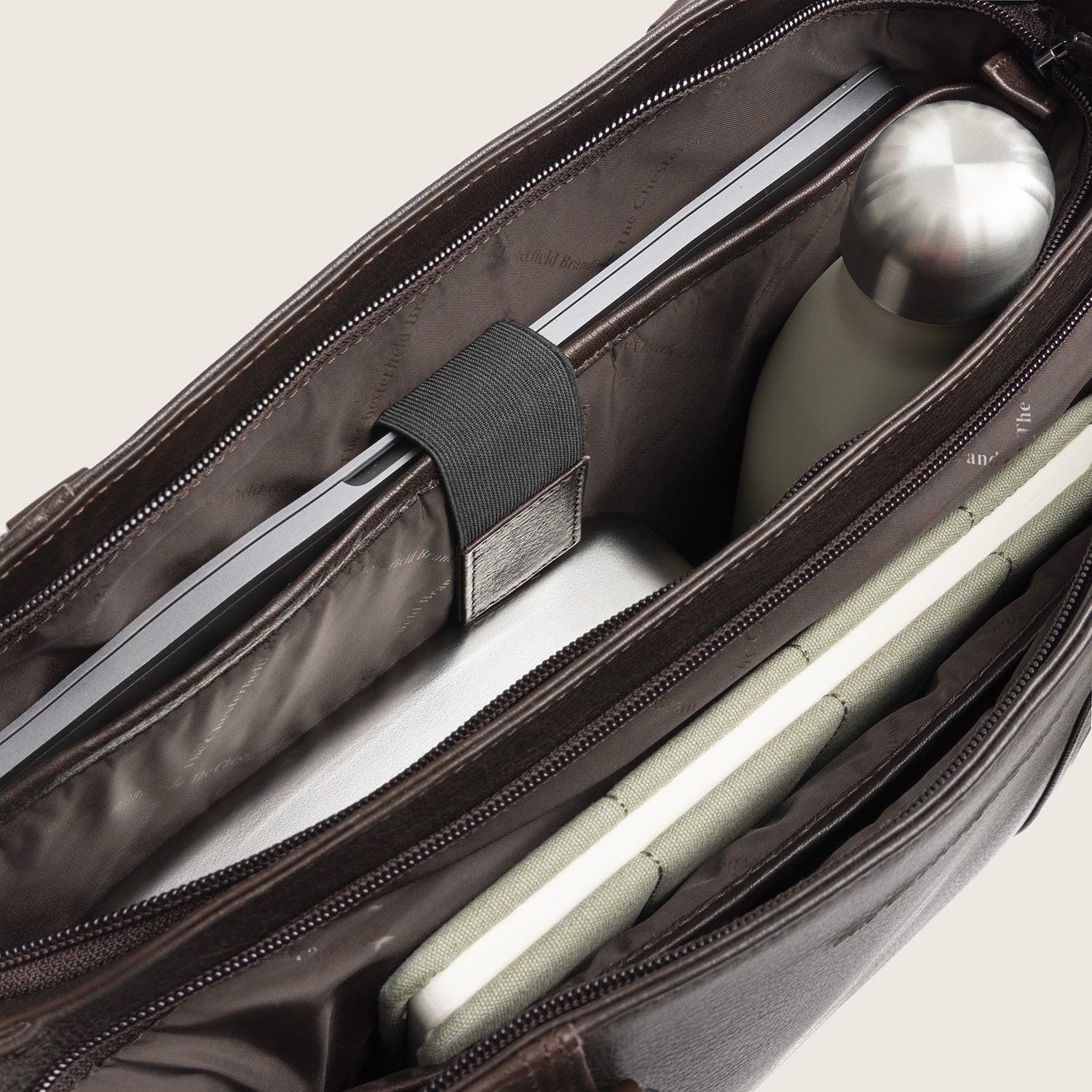 Leder Shopper Braun Alverino