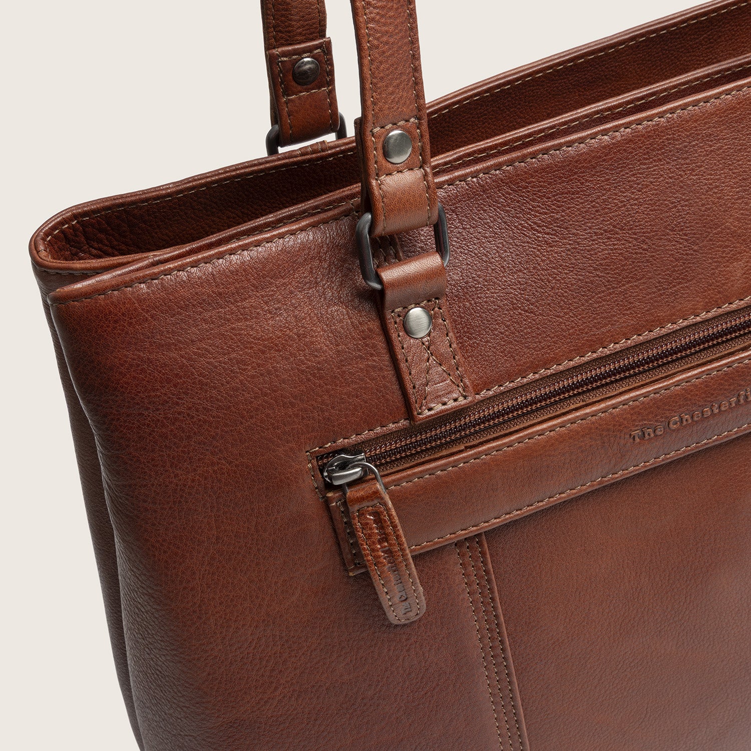 Sac Cabas en Cuir Cognac Alverino