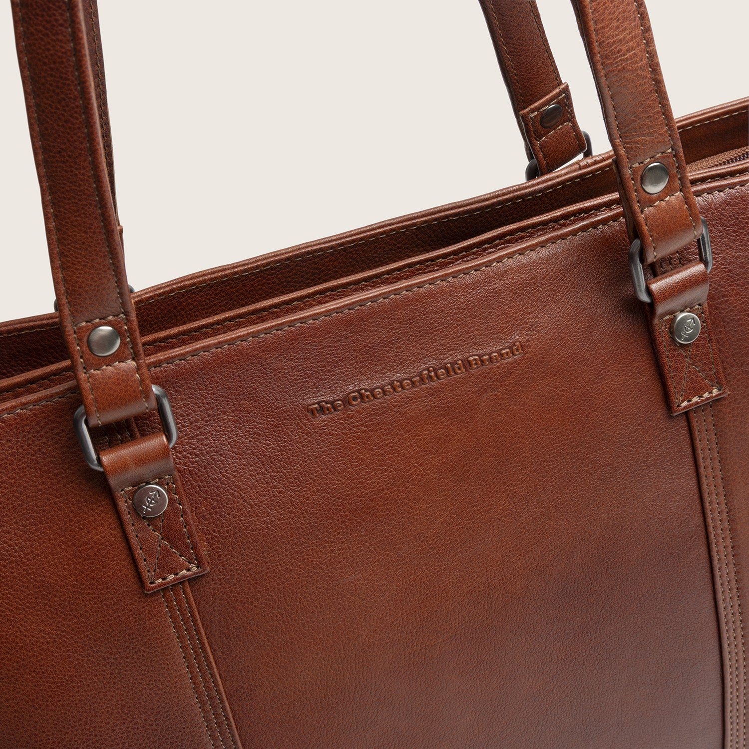 Sac Cabas en Cuir Cognac Alverino