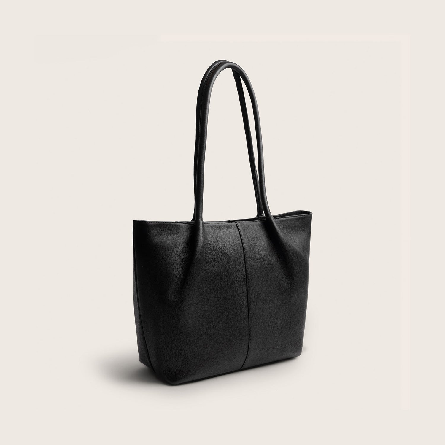 Leder Shopper Schwarz Vespera