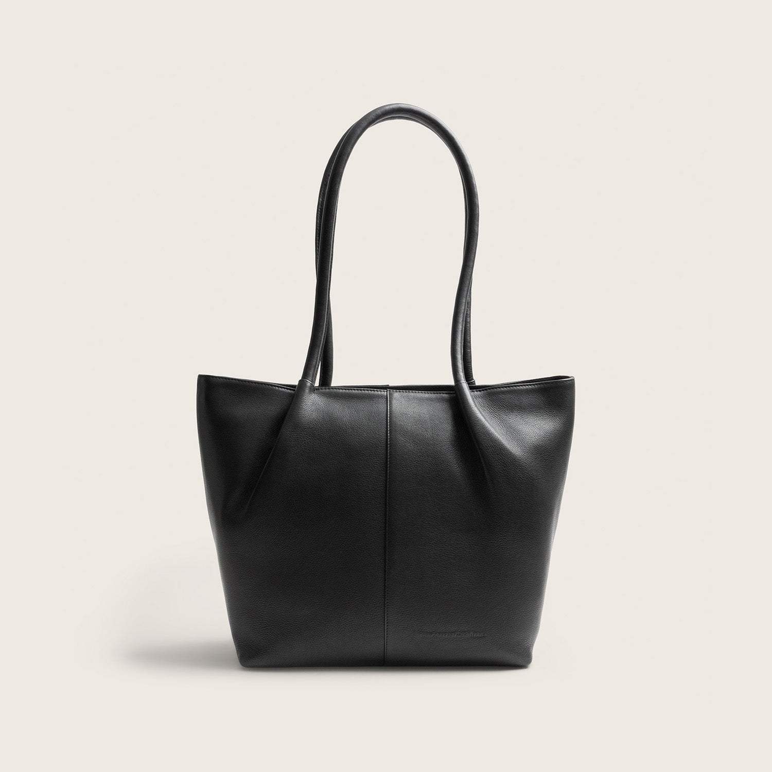 Leder Shopper Schwarz Vespera
