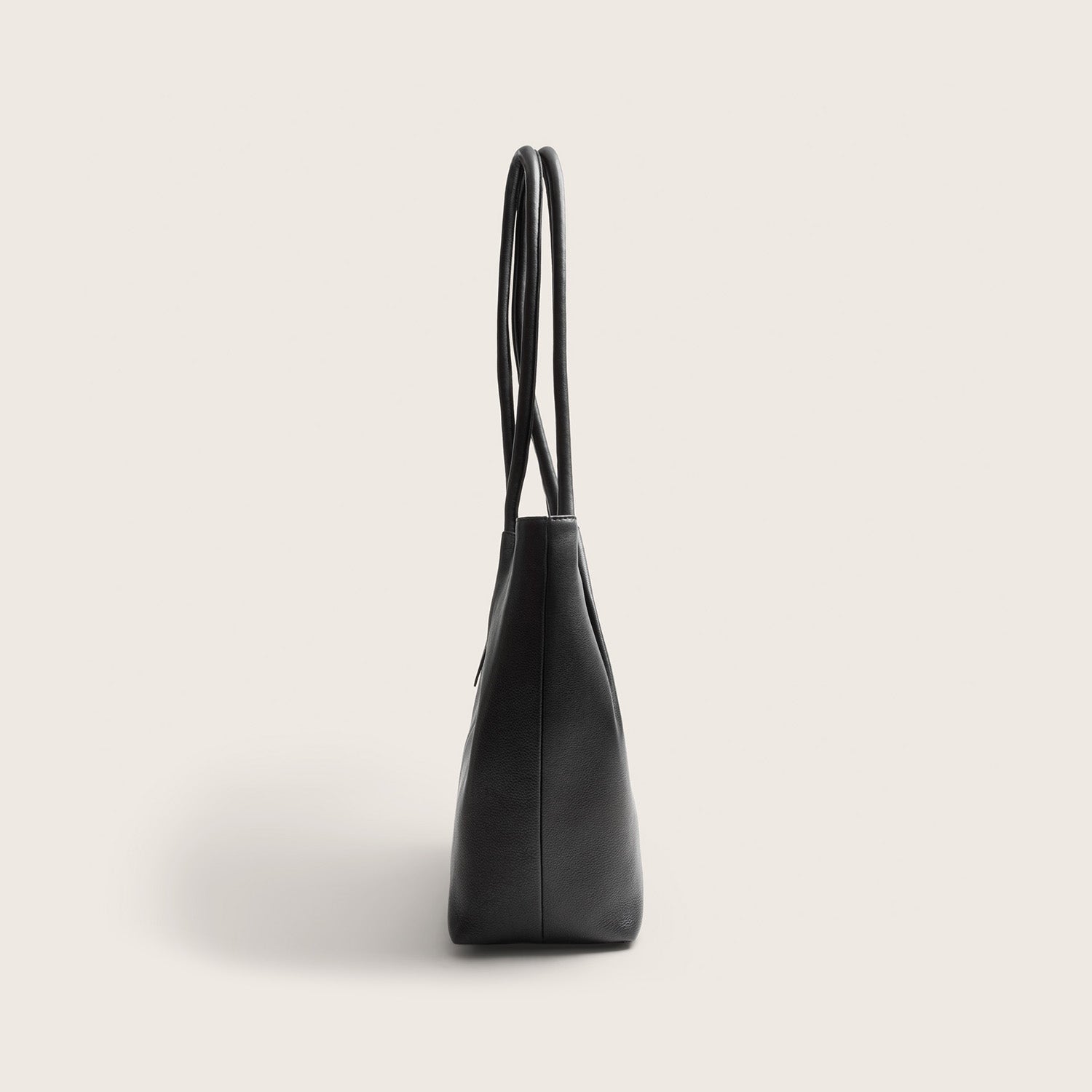 Leder Shopper Schwarz Vespera