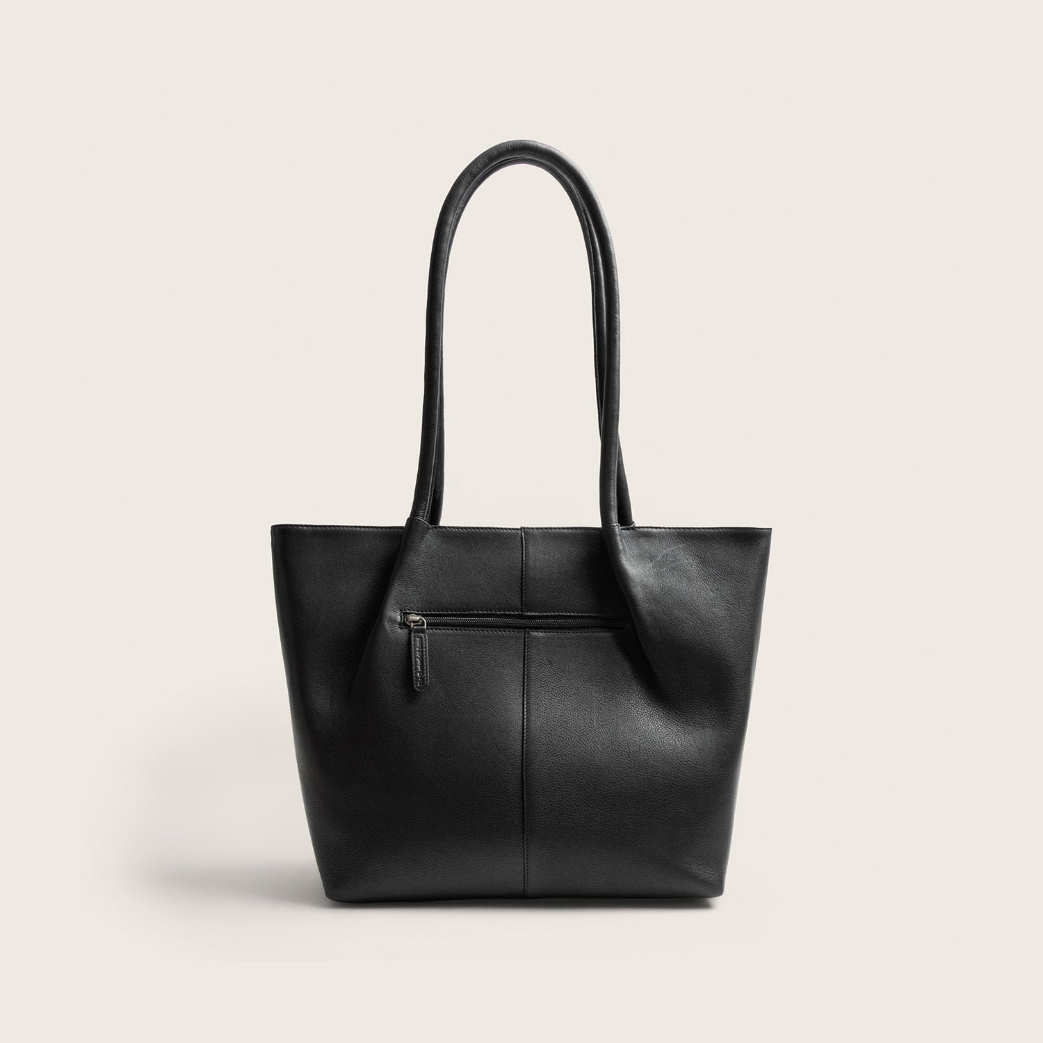 Leder Shopper Schwarz Vespera