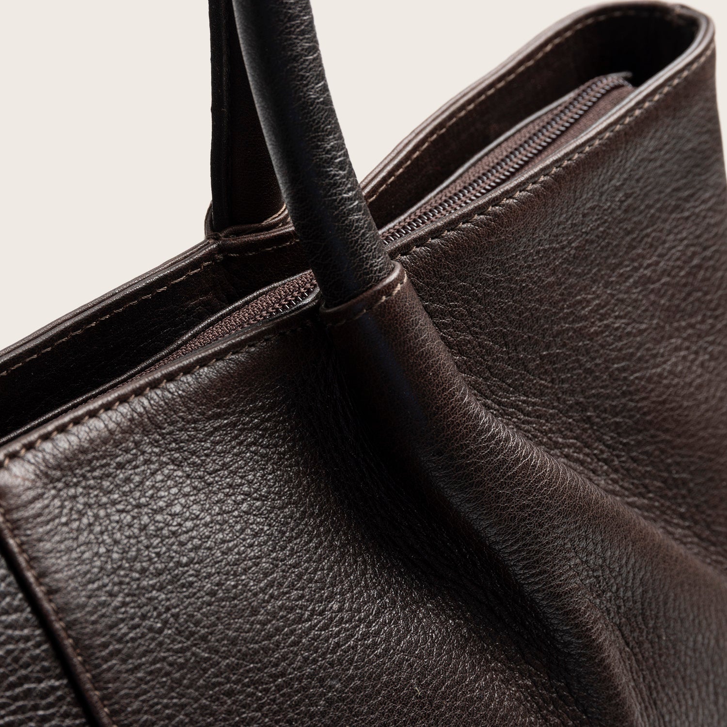Sac Cabas en Cuir Marron Vespera