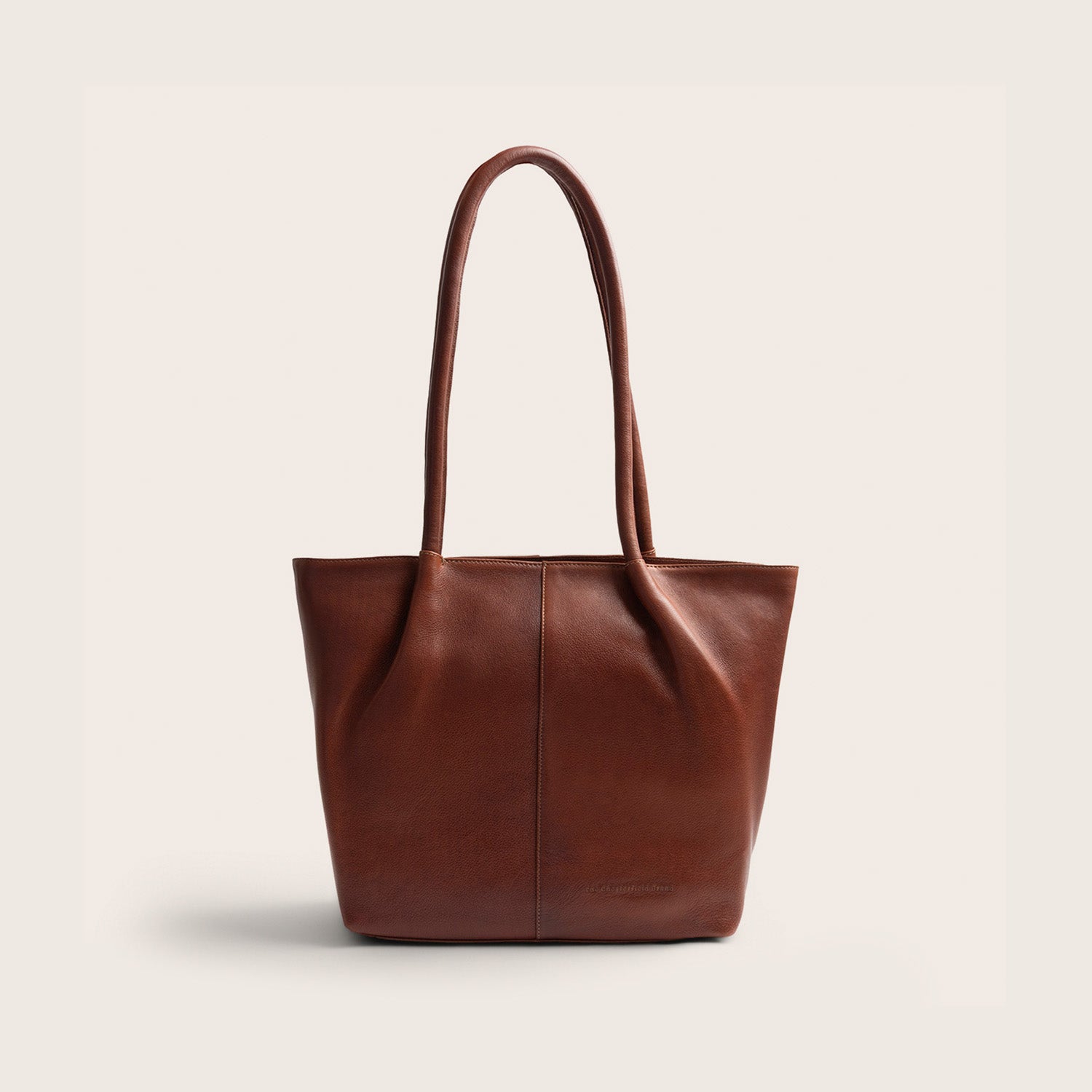 Sac Cabas en Cuir Cognac Vespera
