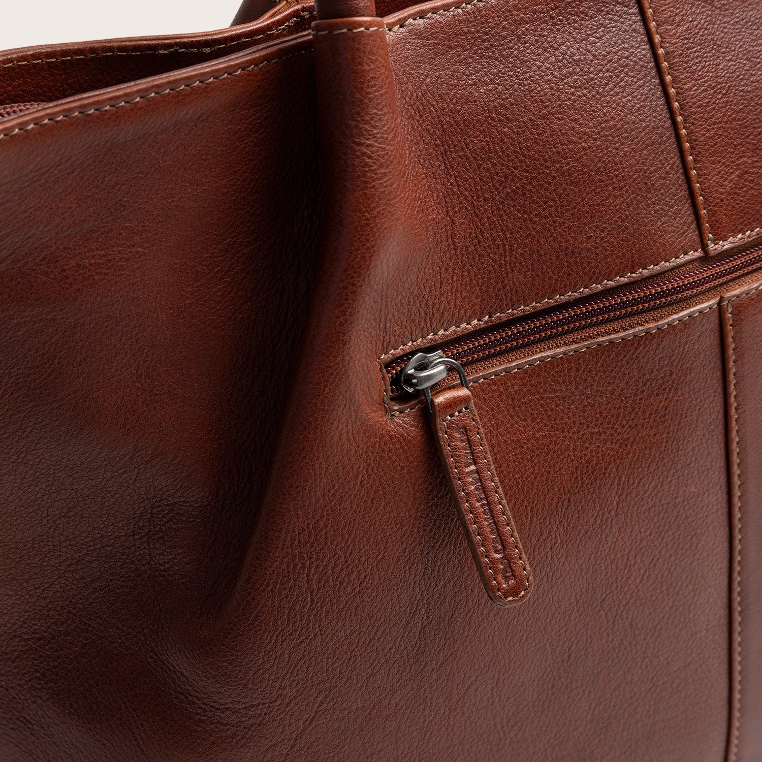 Sac Cabas en Cuir Cognac Vespera