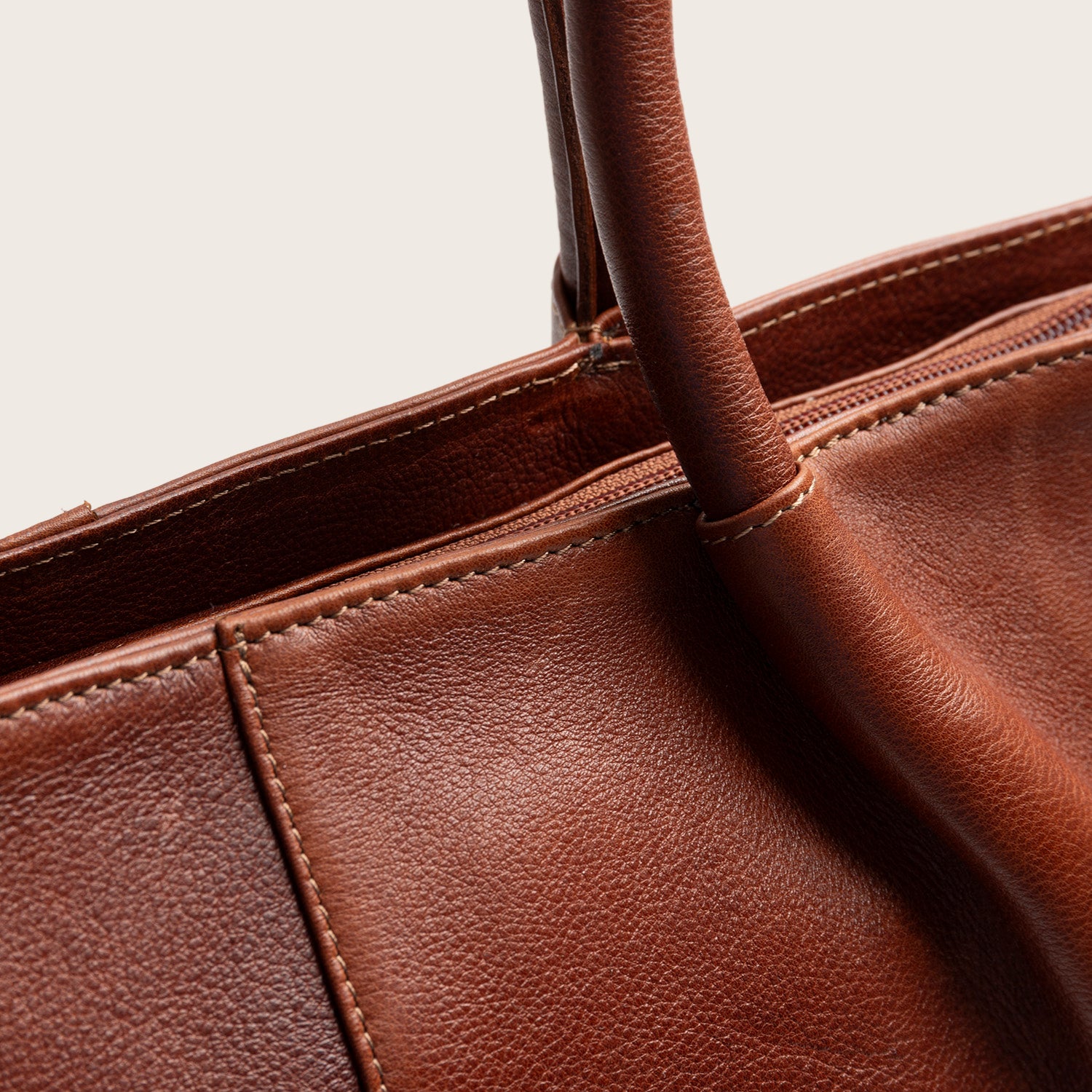 Sac Cabas en Cuir Cognac Vespera