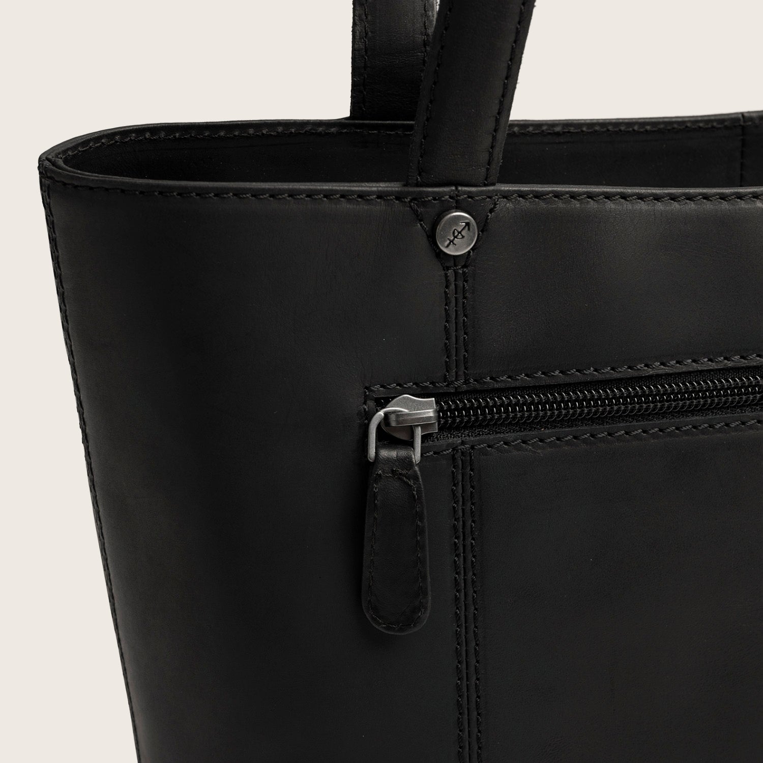 Sac Cabas en Cuir Noir Anira