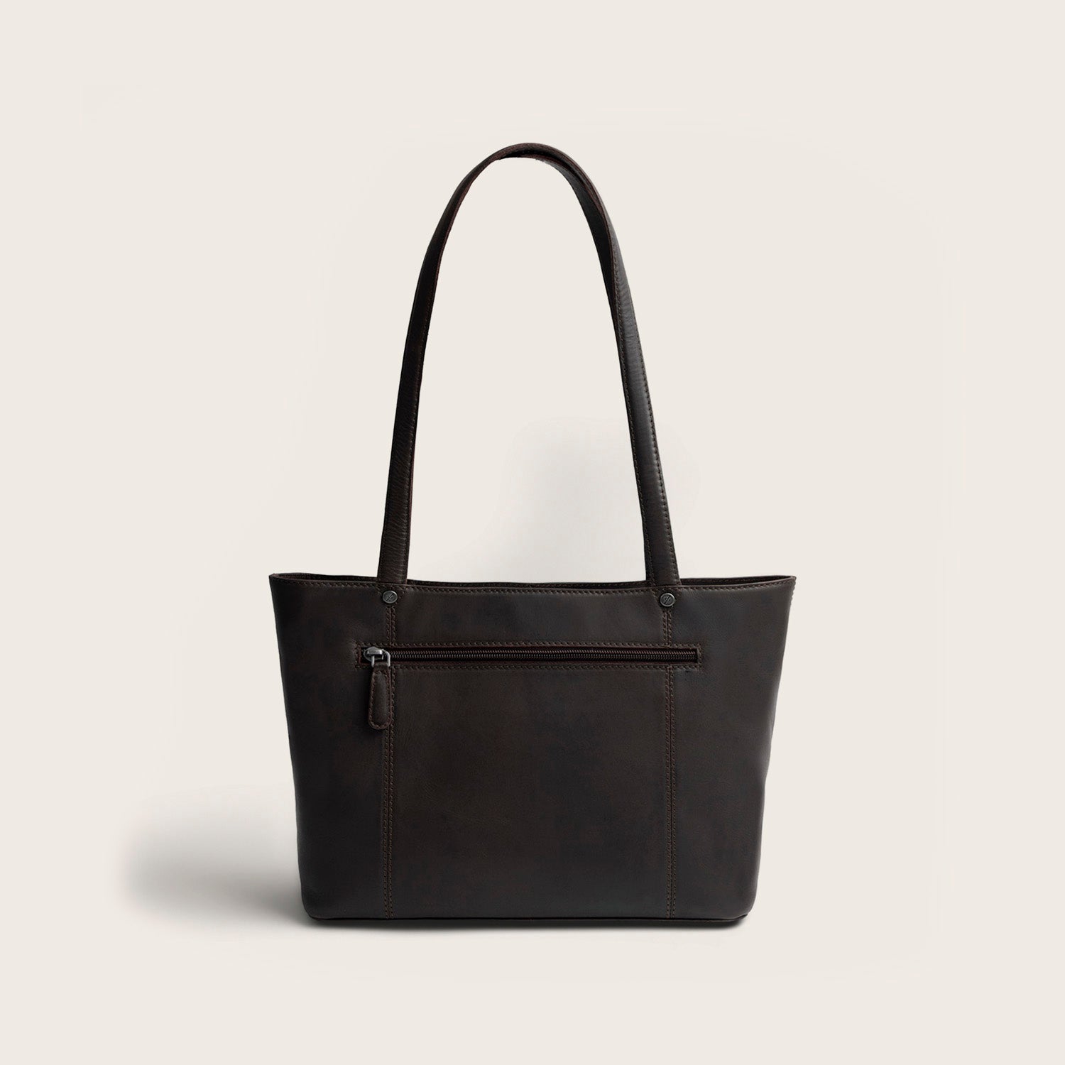 Sac Cabas en Cuir Marron Anira