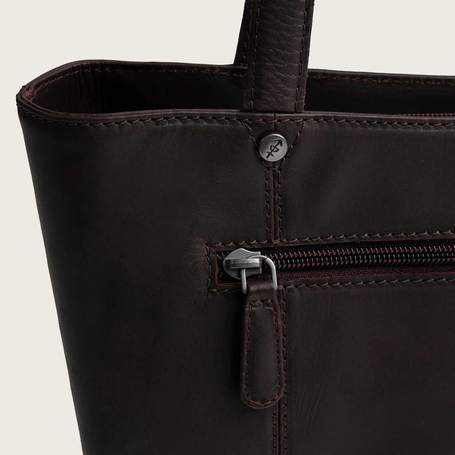 Sac Cabas en Cuir Marron Anira