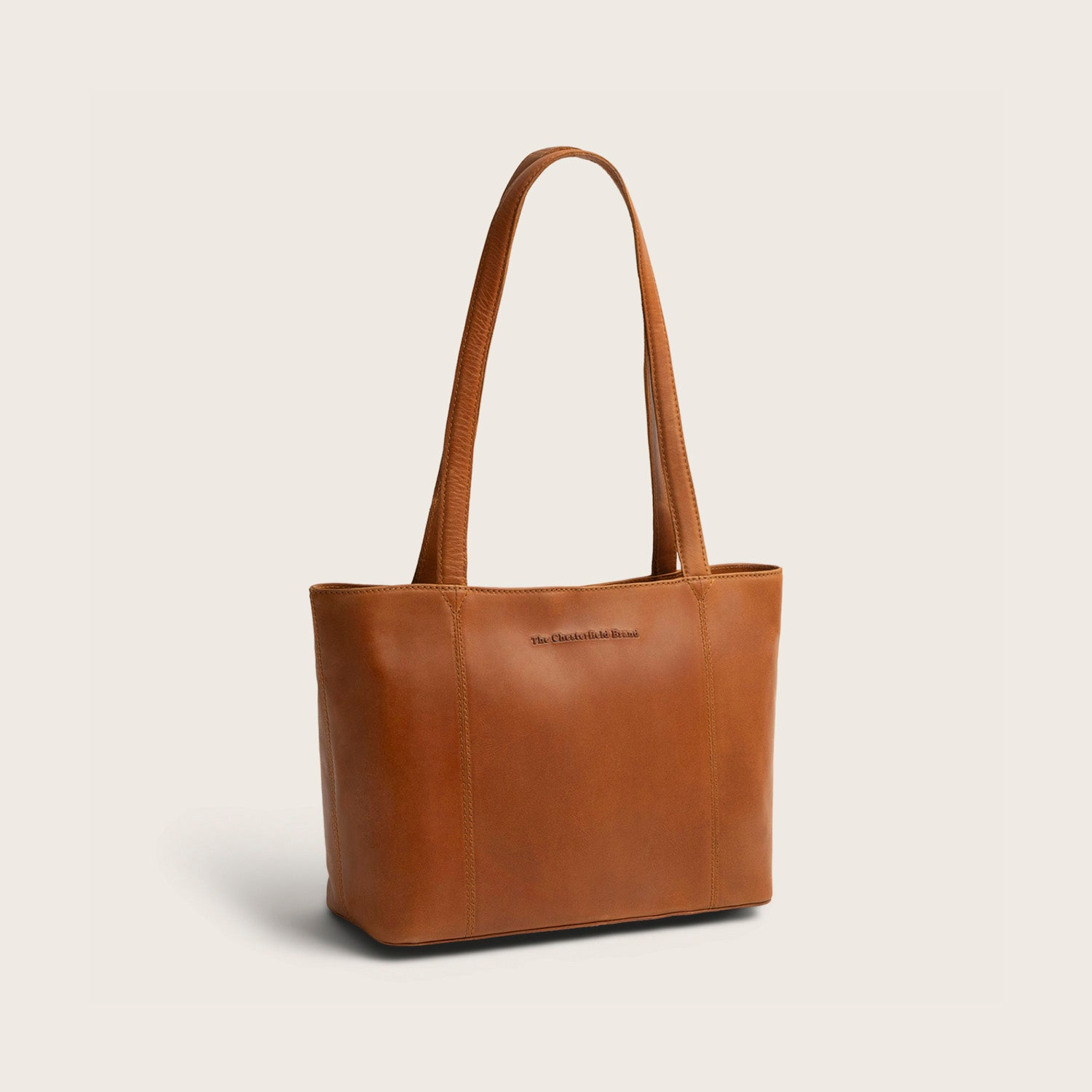 Leather Tote Bag Cognac Anira