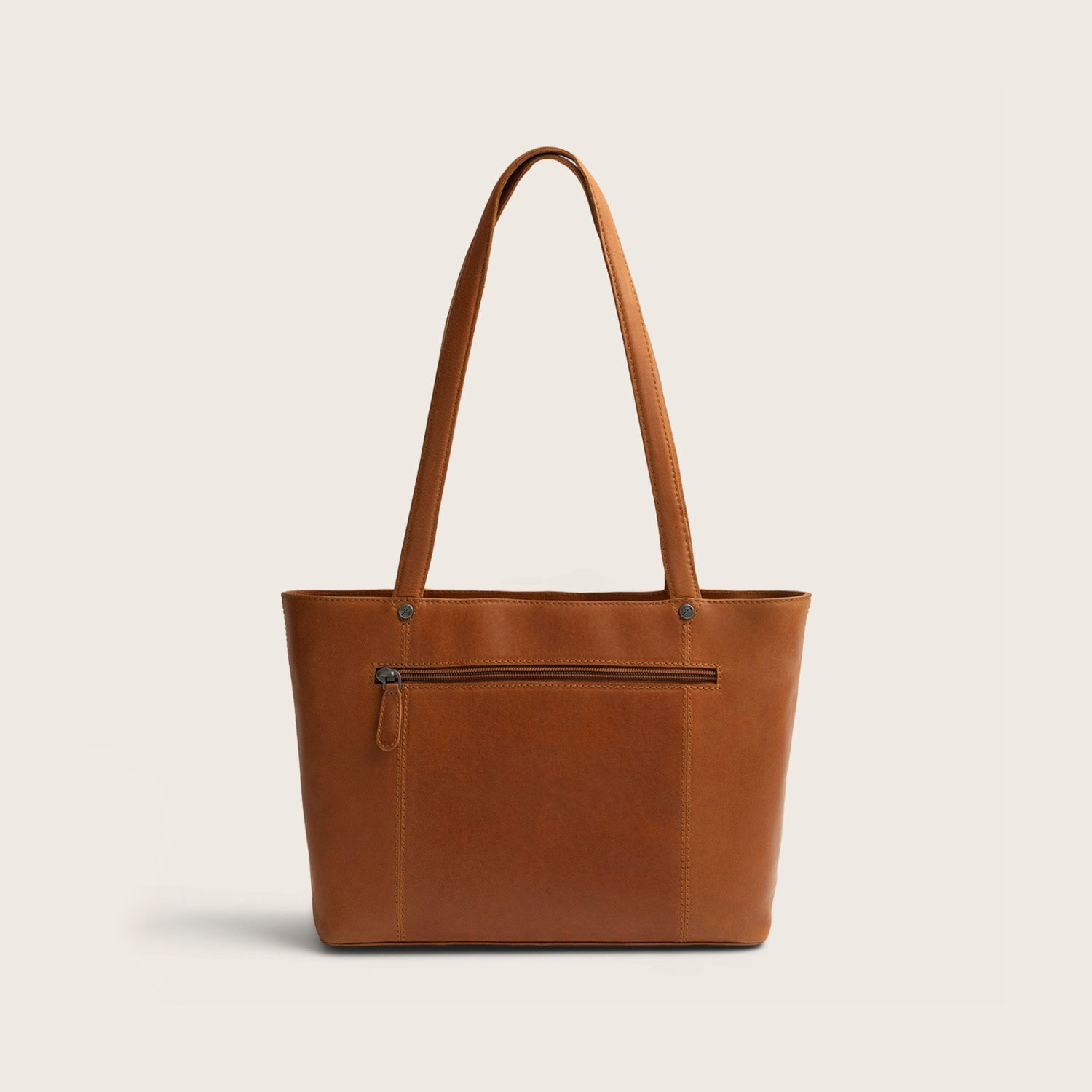 Leather Tote Bag Cognac Anira