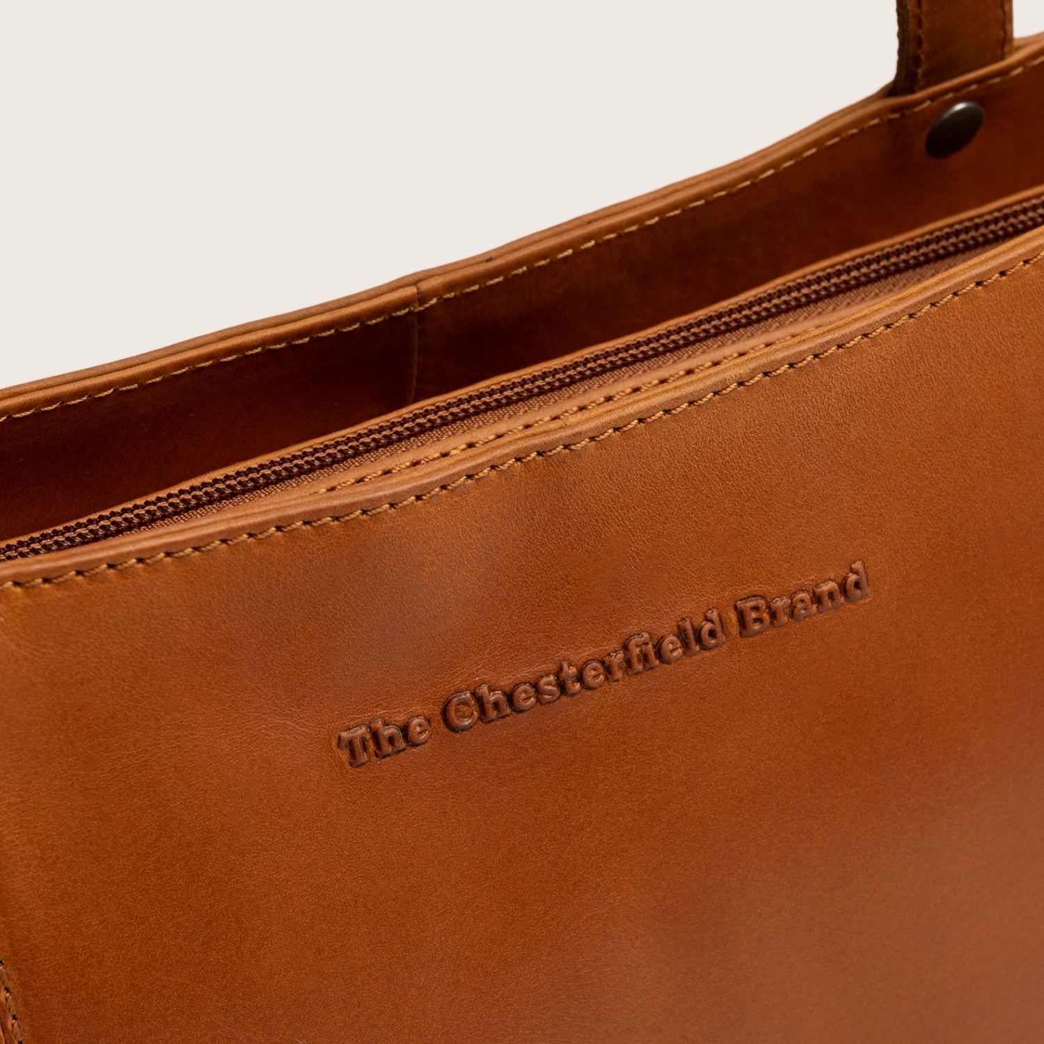 Leather Tote Bag Cognac Anira