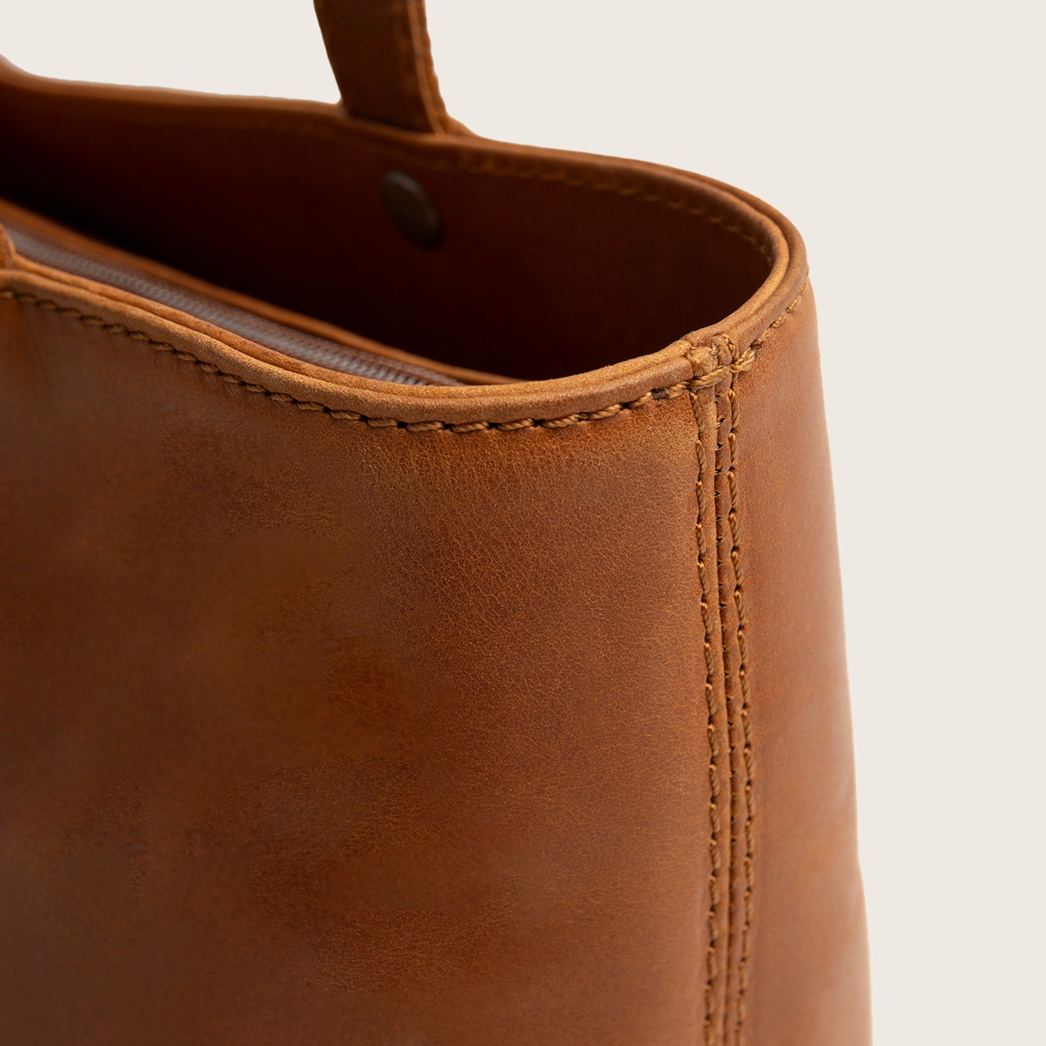 Leather Tote Bag Cognac Anira