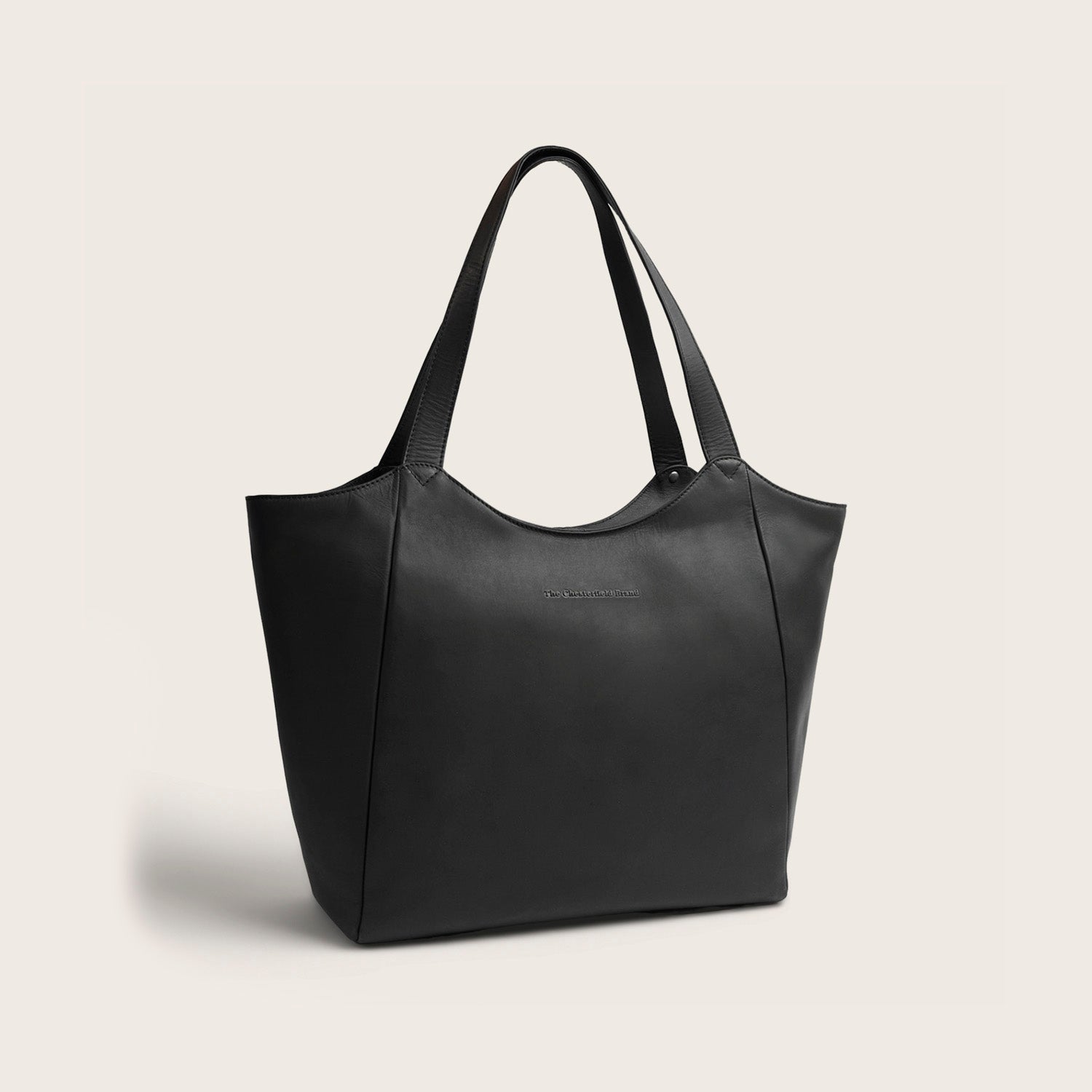 Sac Cabas en Cuir Noir Mireya
