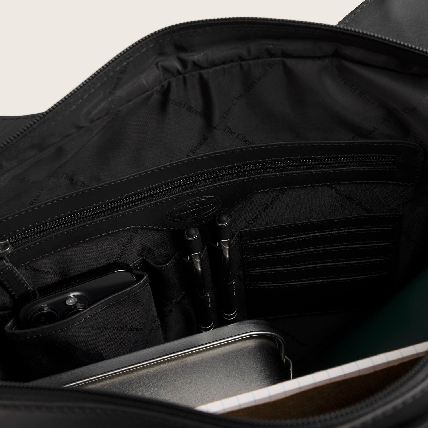 Sac Cabas en Cuir Noir Mireya